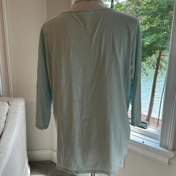 Eileen Fisher Organic Cotton Batwing 3/4 Sleeve length, Scoopneck Tee, Small - Picture 6 of 7